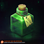 Isometric Green Bottle by Sephiroth-Art