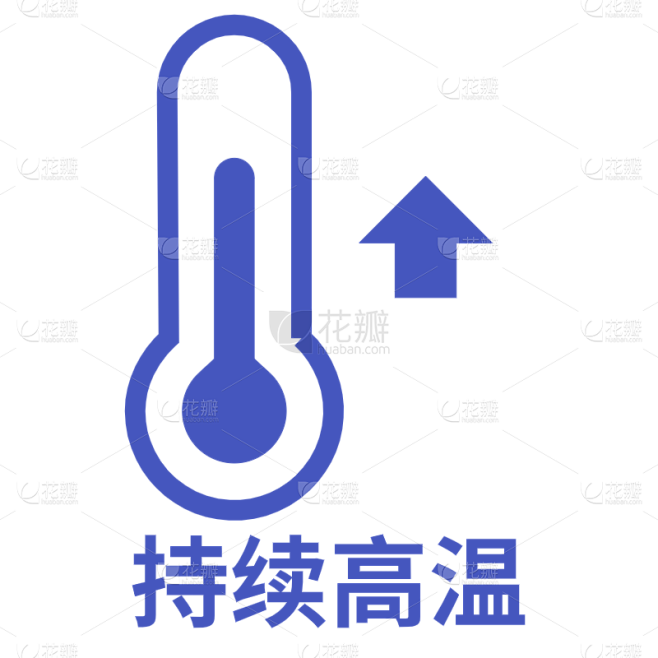 ICON-矢量天气图标-持续高温