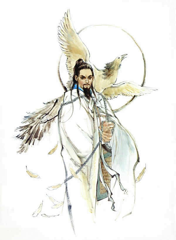 插画日本皇明月东方古韵