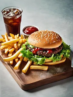 美食汉堡高清图片