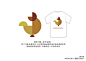 鸡 图案logo 4 T恤