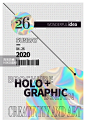 32款潮流全息海报赛博朋克科幻字体几何模板辐射PSD海报素材(18)