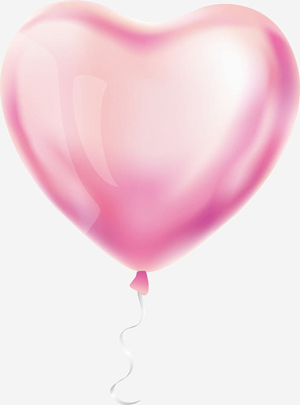 粉色浪漫气球爱心装饰图案