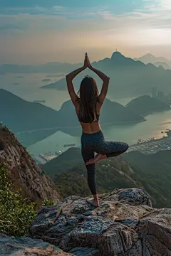 户外健身运动简单瑜伽