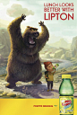 I Believe in Advertising | ONLY SELECTED ADVERTISING | Advertising Blog & Community » Lipton Ice Tea: Crocodile, Lion, Bear（【创意】立顿冰茶的广告，“午餐配立顿更好吃”（Lunch looks better with Lipton），创意来自悉尼DDB广告公司）