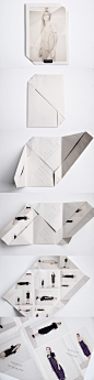 I need to start experimenting with folding technique's like this.   Could turn an inexpensive 8.5x11" piece into something super unique.: 