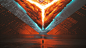 General 1920x1080 Stuart Lippincott digital art pyramid lights abstract dark Cinema4D 