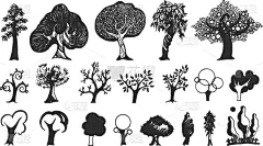 草图,动物手,地形,户外,季节,夏天,形状,轮廓,绘制,树