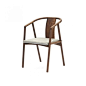 新款椅子高档禅意设计师餐厅家用靠背新中式定制实木北欧家具餐椅-淘宝网