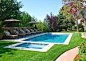 backyard swimming pool with minimal decking.  deckjets and lounge chairs. spa and pool.  <a href="http://www.christophercocke.com" rel="nofollow" target="_blank">www.christopherco...</a>