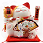 金石工坊 特大号招财猫 摆件 店铺开业 礼品 电动开运招财摇手猫  