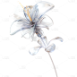 特效通用水晶流体花朵元素素材