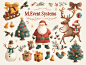 zhaozhao0000_A_set_of_Christmas_elements_including_Santa_Claus__759ce215-49b6-4027-80f1-51bf8d3fdab7