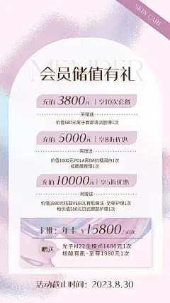 美容院会员储值卡温馨海报-源文件
