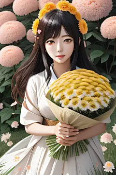 忠诚纯洁之美高清日本动画中的星光菊花