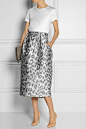 Adam Lippes | Leopard-jacquard midi skirt