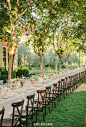 浪漫优雅的婚礼长餐桌布置灵感