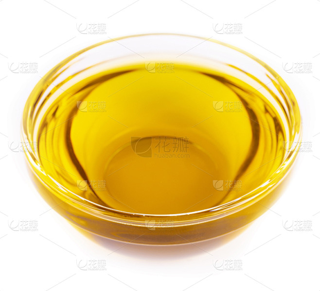杯,小的,食用油,玻璃杯,分离着色,白色...