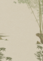 工笔画设计展板背景