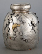 Silver Holloware, American:Tea Caddies, A GORHAM SILVER AND MIXED METAL TEA CADDY . Gorham ManufacturingCo., Providence, Rhode Island, 1880. Marks: (lion-anchor-G)...