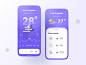 40款天气APP UI界面设计