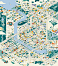 Asterisk Map of Austin-2.5D场景插画/2.5D地图/城市场景