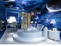 定制背景墙壁画 3D个性酒店KTV壁纸 宇宙星空网吧咖墙纸 太空天花-淘宝网