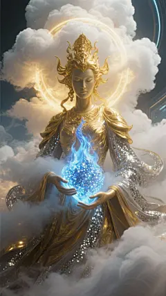 中国古代神话女魃神像