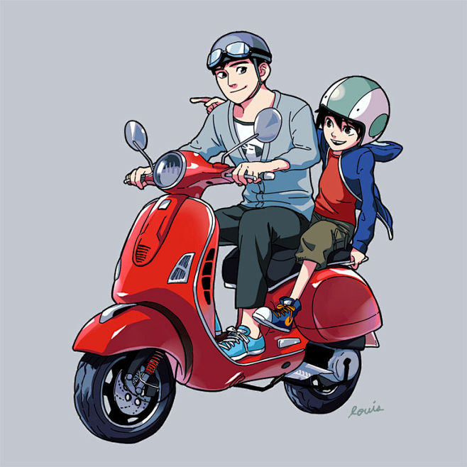 与你同行78二人同骑特辑 : 二人同骑一辆.