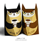 包装案例：可爱的咖啡包装，每一张纸可以折成一只猫头鹰
