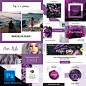紫色分层简洁网页界面电商广告排版社交媒体模板PSD设计素材 P474-淘宝网