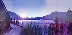 块面风格！14张​ 长春花蓝 景观插图