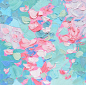 艺术家 Ann Marie Coolick 的作品，这粉嫩的配色实在太温柔好看了吧！颜料堆砌的质感也是很有意境之美啊！ ​​​​#插画艺术作品# #燃烧吧毕设# ​​​​