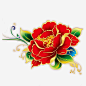 金边花朵牡丹png免抠素材_新图网 https://ixintu.com 牡丹 花朵 叶子