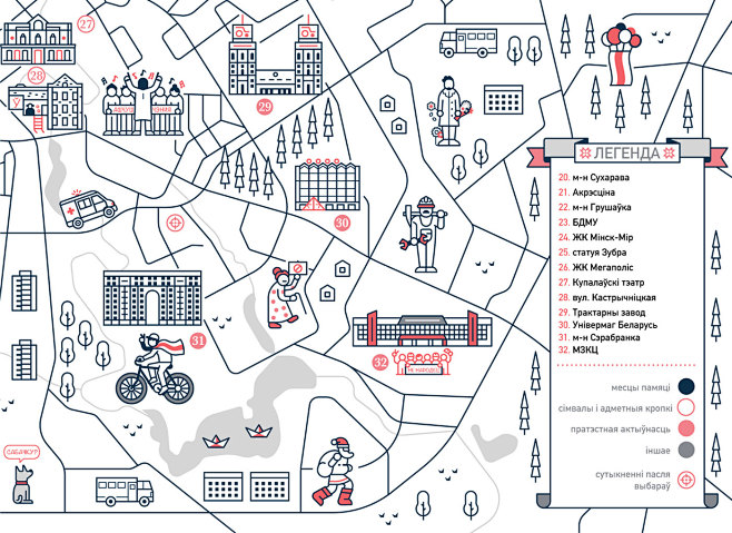 Minsk Protest Map Po...