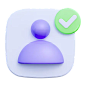 Profile Approved  3D Icon