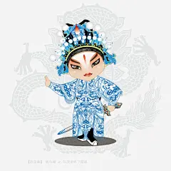 京剧人物卡通版矢量图免抠素材_新图网 https://ixintu.com 中国风京剧人物京剧卡通人物 矢量图