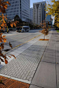 Brickstone Permeable pavers collect stormwater runoff on Marquette Avenue in downtown Minneapolis.: