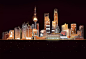 夜晚,上海,红色,插画,华贵图片图片素材_ID:VCG211159390037