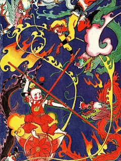超级巨大的西游记年画，感受旧美术视觉暴击 - 小红书