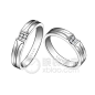 ENZO设计师系列18K白金镶钻石对戒戒指