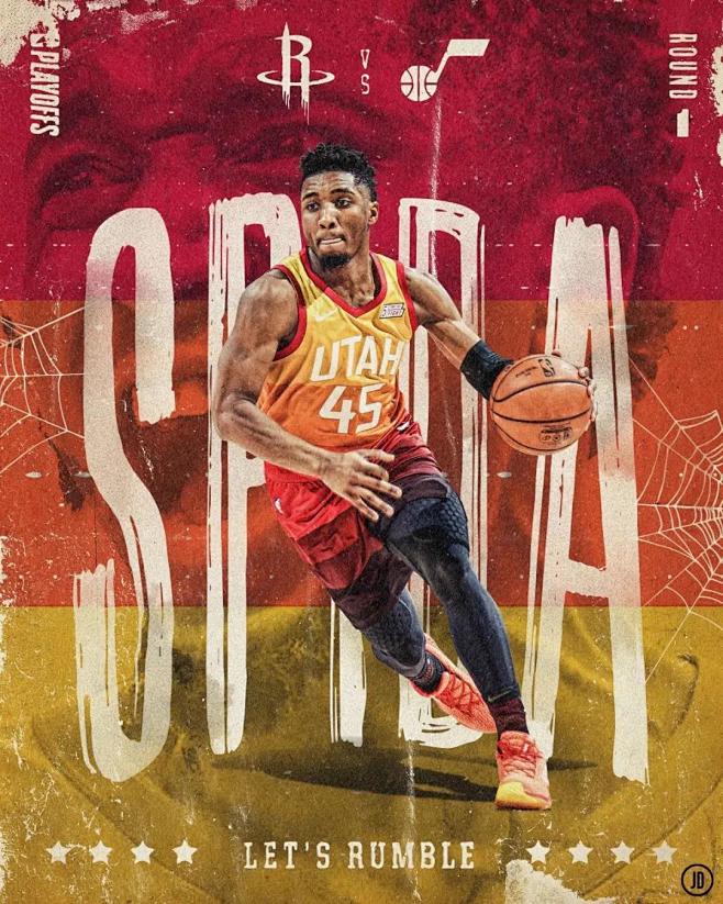 NBA国外篮球运动海报版式设计【排版】