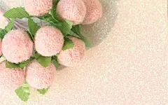 小清新浆果和花朵暖色桌面壁纸