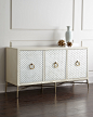 Bernhardt Blanca Capiz-Painted Console