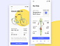 Bike Sharing App dashboard renting bike sharing bicycle iphone x yellow transportation ios 12 应用 自行车 黄色