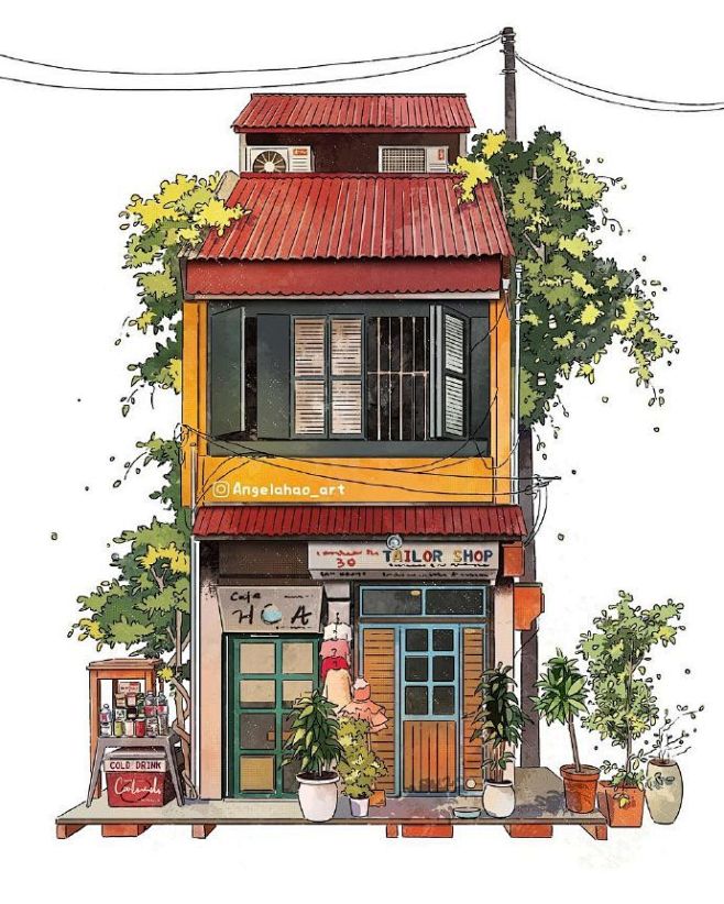 街边小屋插图
Artist:angela...