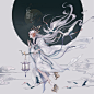 黑X白X 鹤_山鬼于谣__插画师作品_涂鸦王国gracg.com