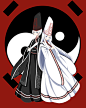 VOCALOID 言和 同人图 插画 壁纸 | 黑白无常 by hisa镜| 半次元-第一中文COS绘画小说社区