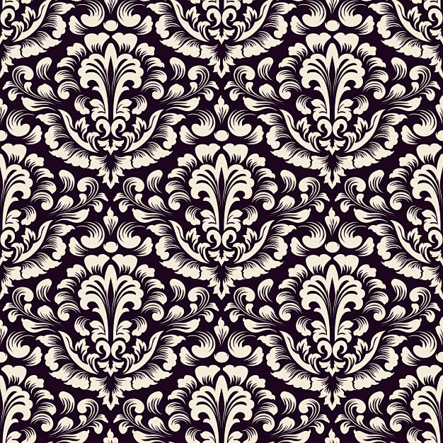 巴洛克风格复古绸缎布纹无缝平铺花纹底纹