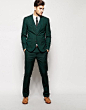 Picture a groom in this Emerald Slim Cut Dark Suit from ASOS // Aisle Perfect: 